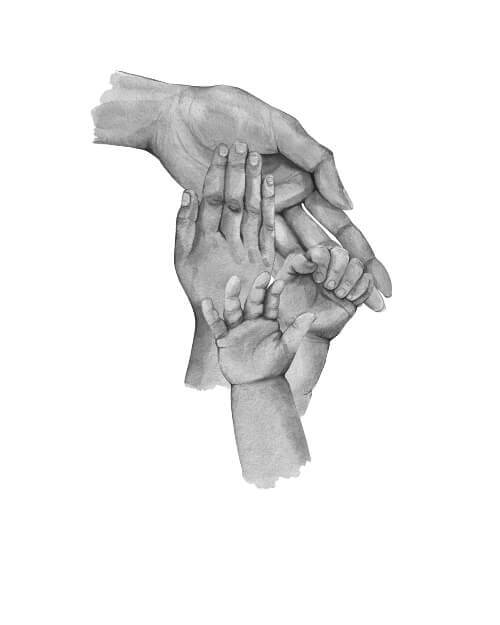 Mor til tre - Familieplakat